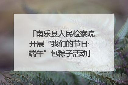 南乐县人民检察院开展“我们的节日·端午”包粽子活动