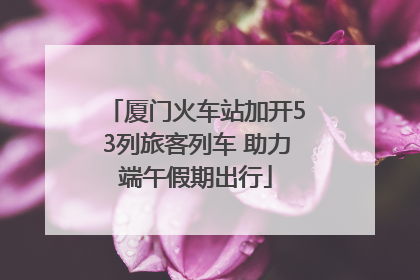 厦门火车站加开53列旅客列车 助力端午假期出行