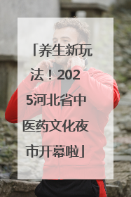 养生新玩法！2025河北省中医药文化夜市开幕啦