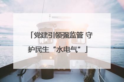 党建引领强监管 守护民生“水电气”