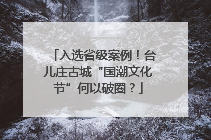 入选省级案例！台儿庄古城“国潮文化节”何以破圈？