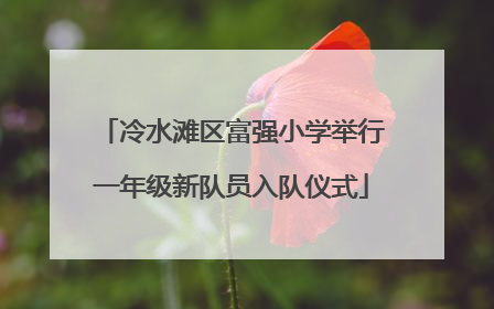 冷水滩区富强小学举行一年级新队员入队仪式