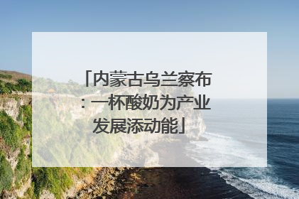 内蒙古乌兰察布：一杯酸奶为产业发展添动能