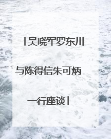 吴晓军罗东川与陈得信朱可炳一行座谈