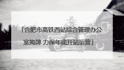 合肥市高铁西站综合管理办公室揭牌 力保年底开站运营