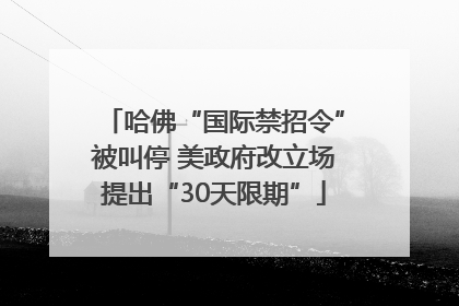 哈佛“国际禁招令”被叫停 美政府改立场提出“30天限期”