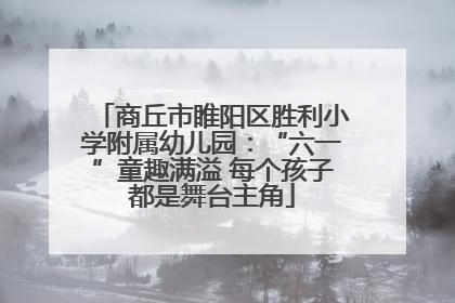 商丘市睢阳区胜利小学附属幼儿园：“六一”童趣满溢 每个孩子都是舞台主角
