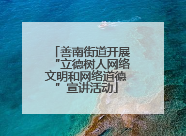 善南街道开展“立德树人网络文明和网络道德”宣讲活动