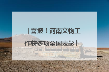 喜报！河南文物工作获多项全国表彰