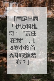 国足出局！伊万科维奇：“责任在我”，18岁小将首秀却成遮羞布？