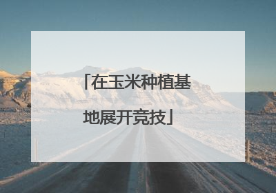 在玉米种植基地展开竞技
