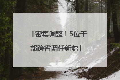 密集调整！5位干部跨省调任新疆