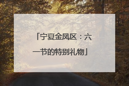 宁夏金凤区：六一节的特别礼物