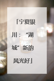 宁夏银川：“湖城”新韵风光好