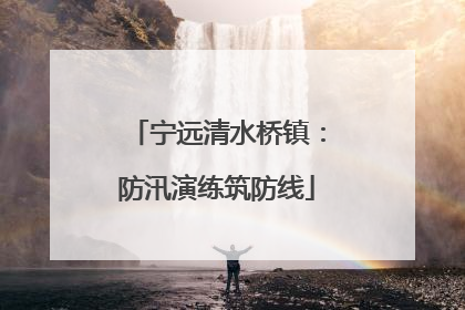 宁远清水桥镇：防汛演练筑防线