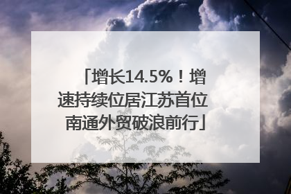 增长14.5%！增速持续位居江苏首位 南通外贸破浪前行