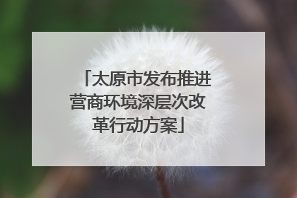 太原市发布推进营商环境深层次改革行动方案