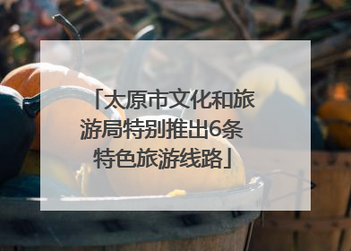 太原市文化和旅游局特别推出6条特色旅游线路