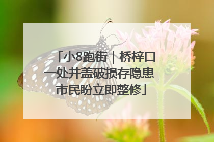 小8跑街｜桥梓口一处井盖破损存隐患 市民盼立即整修