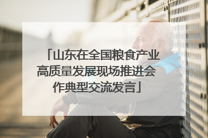 山东在全国粮食产业高质量发展现场推进会作典型交流发言