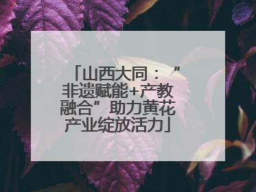 山西大同：“非遗赋能+产教融合”助力黄花产业绽放活力
