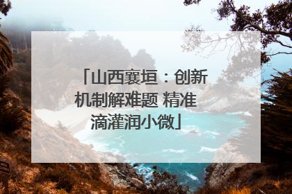 山西襄垣：创新机制解难题 精准滴灌润小微