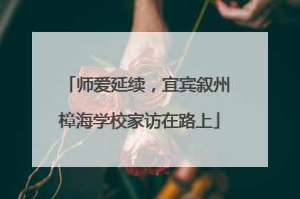 师爱延续，宜宾叙州樟海学校家访在路上