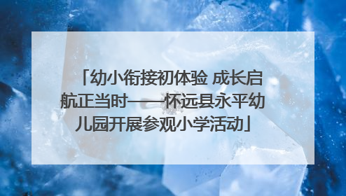 幼小衔接初体验 成长启航正当时——怀远县永平幼儿园开展参观小学活动