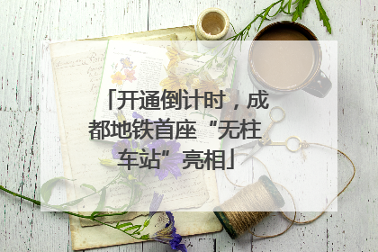 开通倒计时，成都地铁首座“无柱车站”亮相