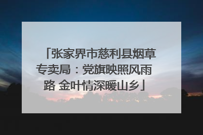 张家界市慈利县烟草专卖局：党旗映照风雨路 金叶情深暖山乡