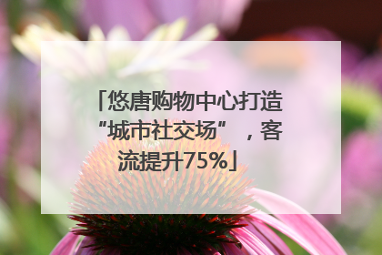 悠唐购物中心打造“城市社交场”，客流提升75%