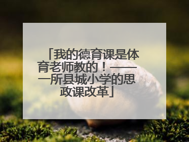我的德育课是体育老师教的！——一所县城小学的思政课改革