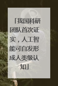 我国科研团队首次证实，人工智能可自发形成人类级认知