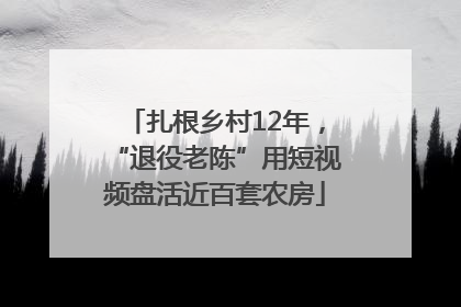 扎根乡村12年，“退役老陈”用短视频盘活近百套农房