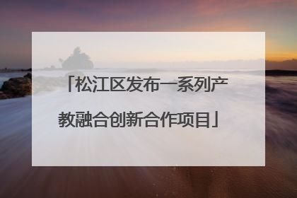 松江区发布一系列产教融合创新合作项目