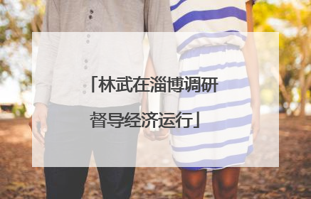 林武在淄博调研督导经济运行