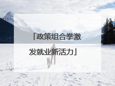 政策组合拳激发就业新活力
