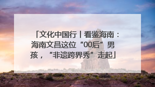 文化中国行丨看鉴海南：海南文昌这位“00后”男孩，“非遗跨界秀”走起