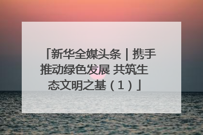 新华全媒头条｜携手推动绿色发展 共筑生态文明之基（1）
