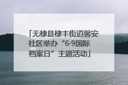 无棣县棣丰街道馨安社区举办“6·9国际档案日”主题活动