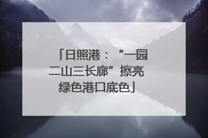 日照港：“一园二山三长廊”擦亮绿色港口底色