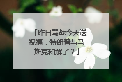 昨日骂战今天送祝福，特朗普与马斯克和解了？