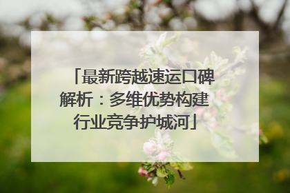 最新跨越速运口碑解析：多维优势构建行业竞争护城河