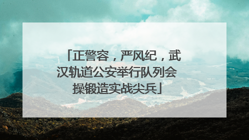 正警容，严风纪，武汉轨道公安举行队列会操锻造实战尖兵