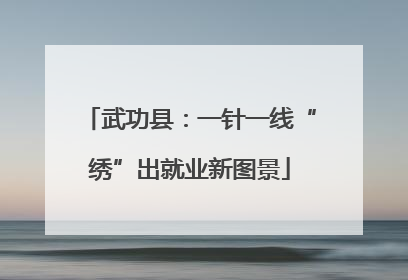 武功县：一针一线“绣”出就业新图景