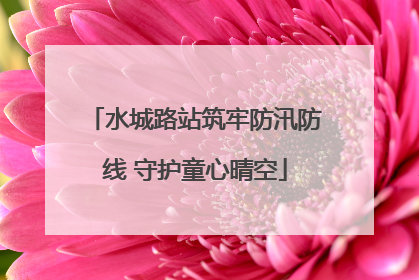 水城路站筑牢防汛防线 守护童心晴空