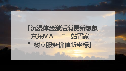 沉浸体验激活消费新想象 京东MALL“一站置家”树立服务价值新坐标