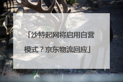 沙特起网将启用自营模式？京东物流回应