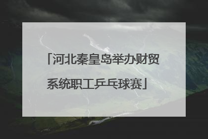 河北秦皇岛举办财贸系统职工乒乓球赛