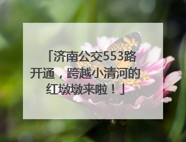 济南公交553路开通，跨越小清河的红墩墩来啦！